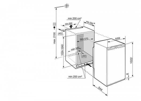 Холодильник LIEBHERR IK 1960 купить с доставкой по Москве и Московской области в интернет-магазине АваТехно