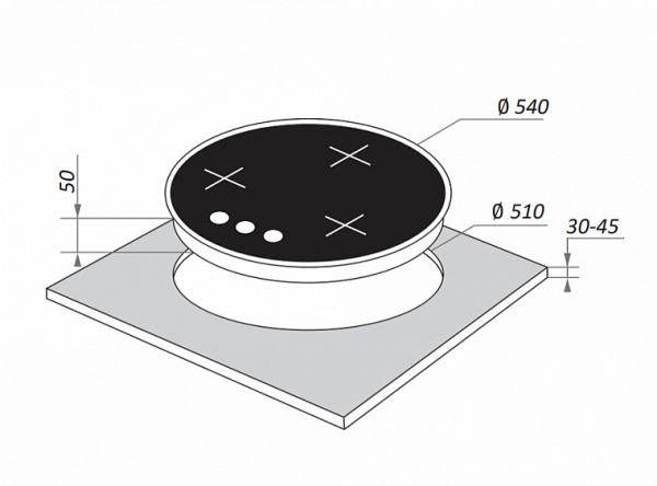 Варочная поверхность MAUNFELD EGHG.43.23CB/G купить с доставкой по Москве и Московской области в интернет-магазине АваТехно