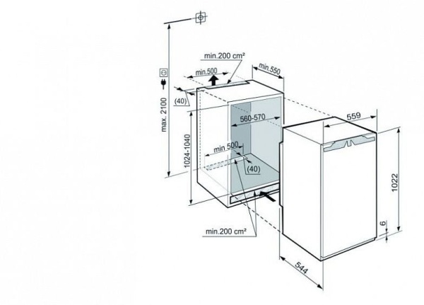 Холодильник LIEBHERR ik 1954 купить с доставкой по Москве и Московской области в интернет-магазине АваТехно