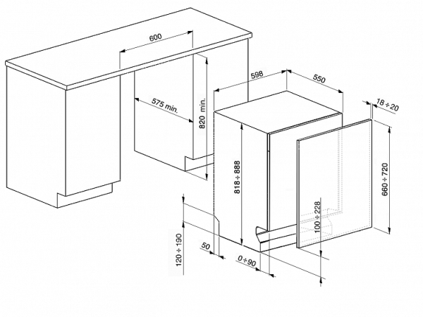 Посудомоечная машина SMEG stp364s купить с доставкой по Москве и Московской области в интернет-магазине АваТехно
