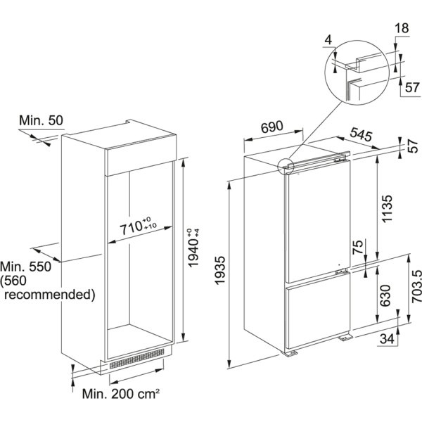Холодильник FRANKE FCB 400 V NE E купить с доставкой по Москве и Московской области в интернет-магазине АваТехно