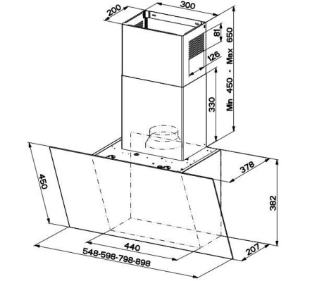 Вытяжка Faber Daisy EG6 LED BK A80 купить с доставкой по Москве и Московской области в интернет-магазине АваТехно