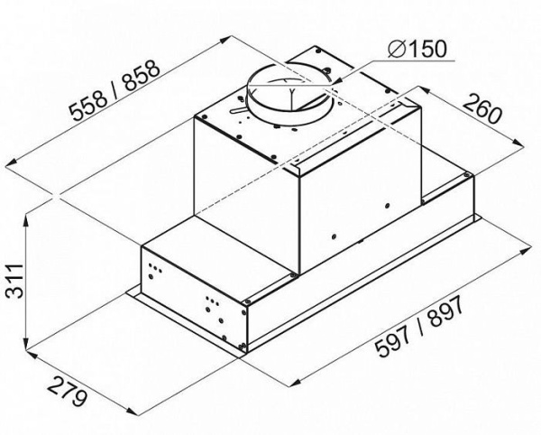 Вытяжка MAUNFELD FANTASY LIGHT 60 БЕЛЫЙ купить с доставкой по Москве и Московской области в интернет-магазине АваТехно