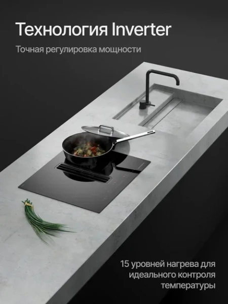 Индукционная панель с вытяжкой Kuppersberg IHI 690 купить с доставкой по Москве и Московской области в интернет-магазине АваТехно