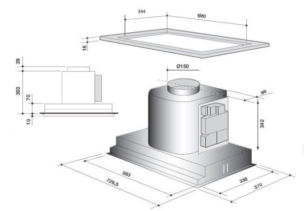 Вытяжка DE DIETRICH DHT1119X купить с доставкой по Москве и Московской области в интернет-магазине АваТехно