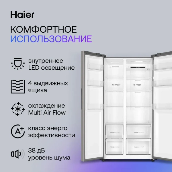 Холодильник Haier HRF-535DM7RU купить с доставкой по Москве и Московской области в интернет-магазине АваТехно
