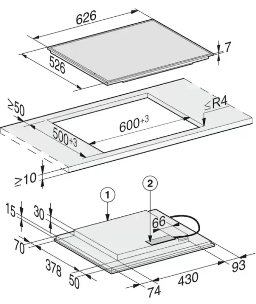 Индукционная панель Miele KM 7564 FR купить с доставкой по Москве и Московской области в интернет-магазине АваТехно