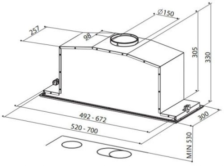 Вытяжка FABER 110.0356.519 FABER INCA LUX GLASS EG8 X/BK A52 купить с доставкой по Москве и Московской области в интернет-магазине АваТехно