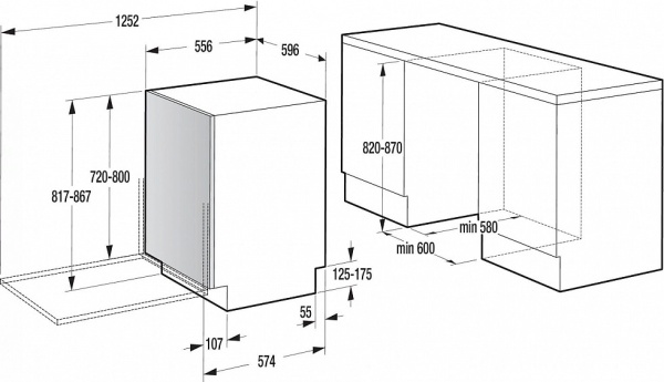 Встраиваемая посудомоечная машина Gorenje MGV 6516 купить с доставкой по Москве и Московской области в интернет-магазине АваТехно