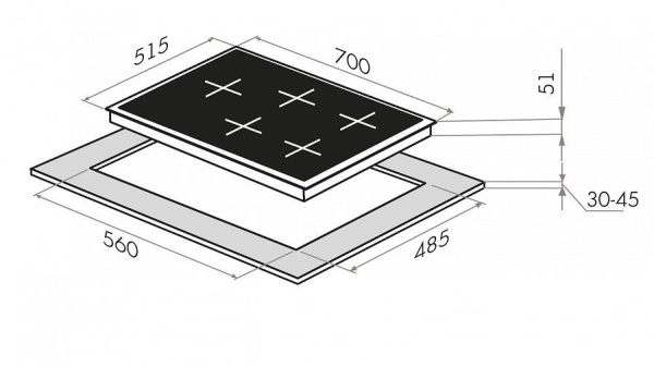 Варочная поверхность MAUNFELD EGHE.75.33CBG2.R/G купить с доставкой по Москве и Московской области в интернет-магазине АваТехно