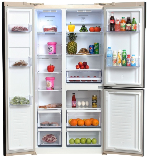 Холодильник HYUNDAI CS6073FV шампань купить с доставкой по Москве и Московской области в интернет-магазине АваТехно