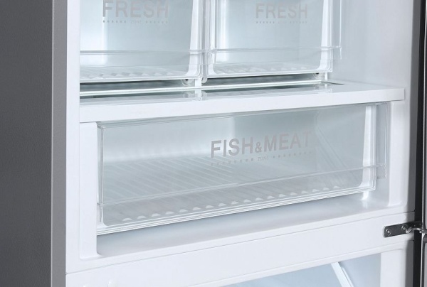 Холодильник HYUNDAI CC4553F черная сталь купить с доставкой по Москве и Московской области в интернет-магазине АваТехно