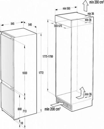 Холодильник GORENJE NRKI 2181 A1 купить с доставкой по Москве и Московской области в интернет-магазине АваТехно