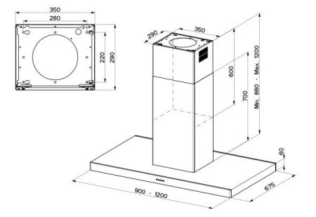 Вытяжка Faber STILO ISOLA/SP EV8 X A90 (под заказ) купить с доставкой по Москве и Московской области в интернет-магазине АваТехно