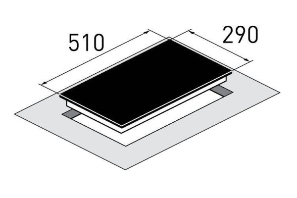 Поверхность "ДОМИНО" ZIGMUND & SHTAIN CIS 030.30 BX купить с доставкой по Москве и Московской области в интернет-магазине АваТехно