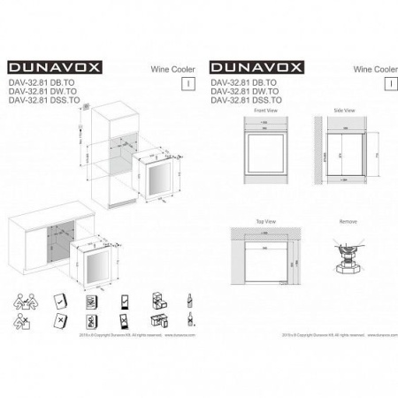 Винный шкаф DUNAVOX DAV-32.81DB.TO купить с доставкой по Москве и Московской области в интернет-магазине АваТехно
