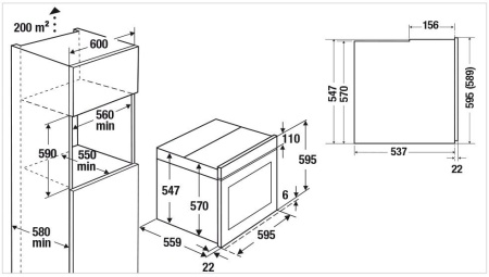 Встраиваемый электрический духовой шкаф Kuppersbusch B 6330.0 S2 Black Chrome купить с доставкой по Москве и Московской области в интернет-магазине АваТехно