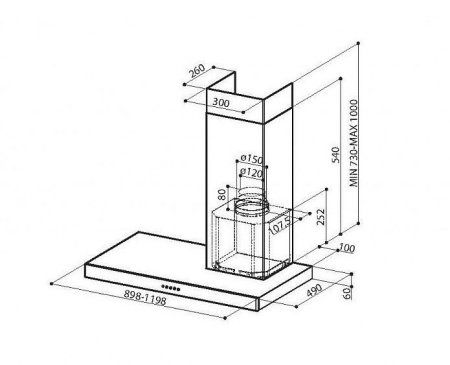 Вытяжка FABER STILO SRM DX/SP A90 правая (325.0518.928) купить с доставкой по Москве и Московской области в интернет-магазине АваТехно