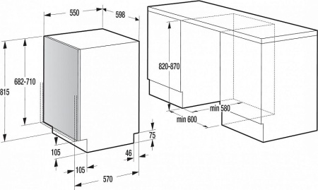 Посудомоечная машина GORENJE gv6sy2w купить с доставкой по Москве и Московской области в интернет-магазине АваТехно