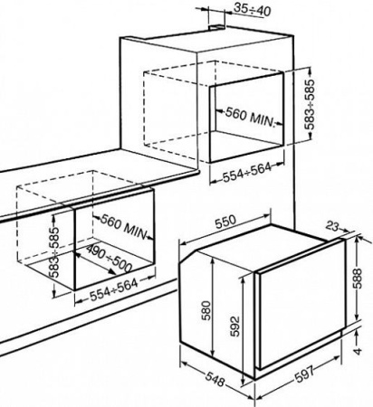 Духовой шкаф электрический SMEG SF6102TVN купить с доставкой по Москве и Московской области в интернет-магазине АваТехно