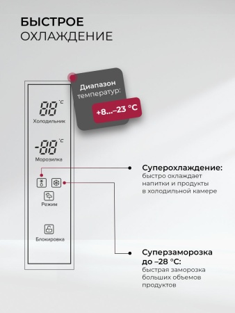 Холодильник LEX LCD505MgID купить с доставкой по Москве и Московской области в интернет-магазине АваТехно