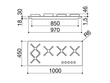 Варочная поверхность BARAZZA 1PSPF105 купить с доставкой по Москве и Московской области в интернет-магазине АваТехно
