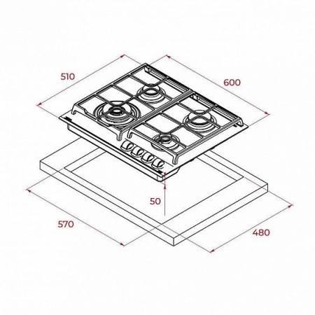 Газовая панель TEKA GZC 64320 XBN STONE GREY (112570099) купить с доставкой по Москве и Московской области в интернет-магазине АваТехно