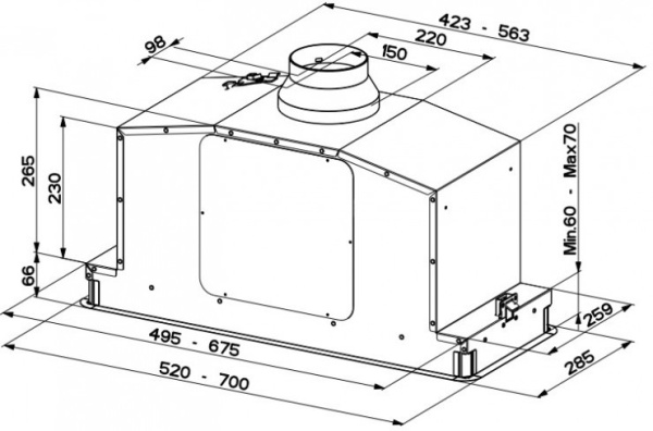 Вытяжка FABER 110.0456.216 FABER IN-LIGHT EV8P WH MATT A52 купить с доставкой по Москве и Московской области в интернет-магазине АваТехно