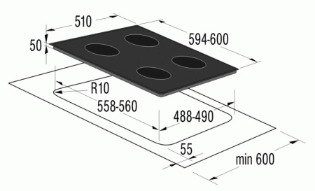 Поверхность GORENJE ecs 620 bc купить с доставкой по Москве и Московской области в интернет-магазине АваТехно