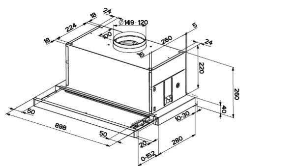 Вытяжка с выдвижным экраном KUPPERSBUSCH EDIP 9450.0 E сталь купить с доставкой по Москве и Московской области в интернет-магазине АваТехно