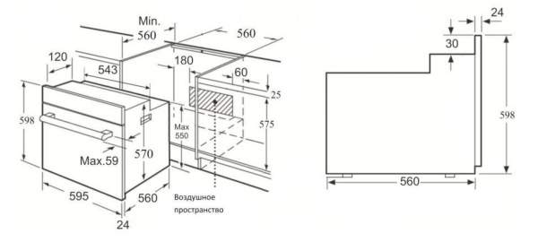 Духовой шкаф ZIGMUND SHTAIN EN 232.722 V купить с доставкой по Москве и Московской области в интернет-магазине АваТехно