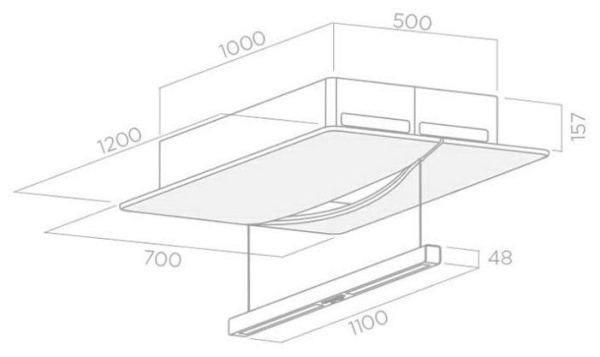 Вытяжка ELICA EMPTY SKY WH/A/120 купить с доставкой по Москве и Московской области в интернет-магазине АваТехно