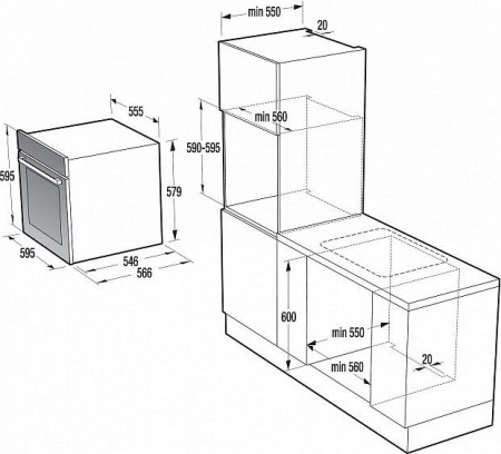 Духовой шкаф GORENJE go 778 b купить с доставкой по Москве и Московской области в интернет-магазине АваТехно