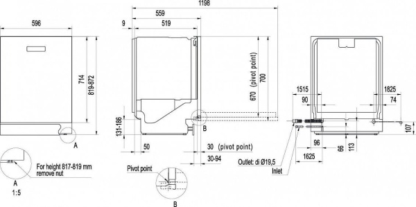 Посудомоечная машина ASKO DWCBI231.S/1 купить с доставкой по Москве и Московской области в интернет-магазине АваТехно
