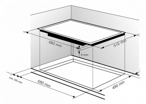 Поверхность ZIGMUND & SHTAIN cis 444.60 bk купить с доставкой по Москве и Московской области в интернет-магазине АваТехно