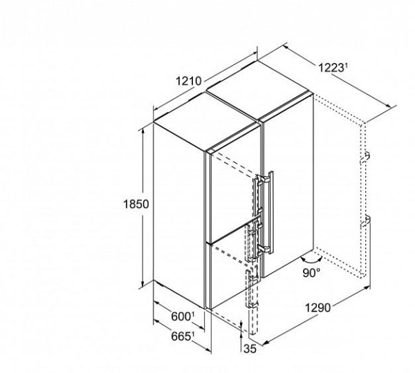 Холодильник LIEBHERR SBSes 8496 (SWTNes 4285 + SKBes 4380) купить с доставкой по Москве и Московской области в интернет-магазине АваТехно