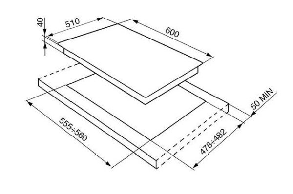 Поверхность SMEG p261xgh купить с доставкой по Москве и Московской области в интернет-магазине АваТехно
