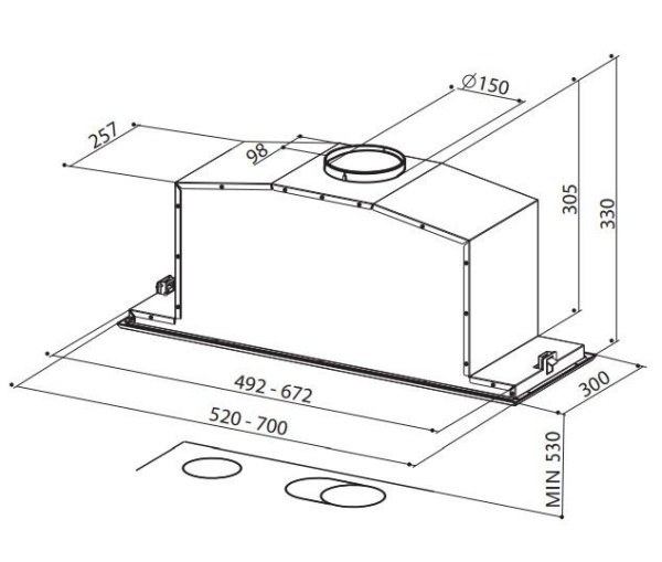 Вытяжка FABER 110.0356.541 FABER INCA LUX GLASS EG8 X/WH A70 купить с доставкой по Москве и Московской области в интернет-магазине АваТехно