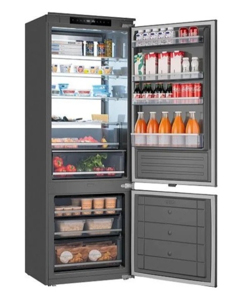 Встраиваемый холодильник Weissgauff WRKI 1970 Total NoFrost Inverter Premium Ecofresh Inox купить с доставкой по Москве и Московской области в интернет-магазине АваТехно