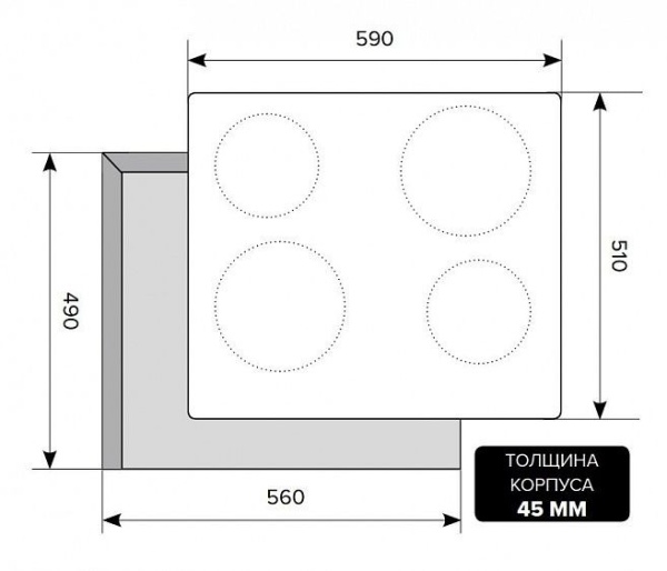 Варочная панель Lex EVE 640 IV Light (белый антик) купить с доставкой по Москве и Московской области в интернет-магазине АваТехно