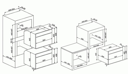 Компактный духовой шкаф Smeg SF4920MCN1 купить с доставкой по Москве и Московской области в интернет-магазине АваТехно