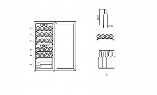 Винный шкаф WINE CRAFT BC-24BZ Grand Cru купить с доставкой по Москве и Московской области в интернет-магазине АваТехно