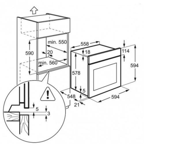 Духовой шкаф ELECTROLUX eoa 53420 bn купить с доставкой по Москве и Московской области в интернет-магазине АваТехно