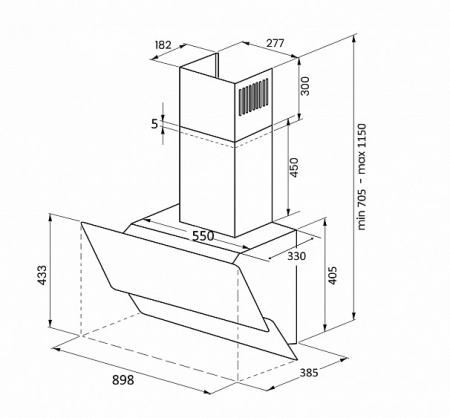 Вытяжка KUPPERSBERG F 912 B купить с доставкой по Москве и Московской области в интернет-магазине АваТехно