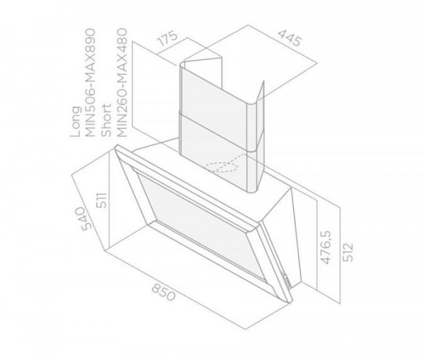 Вытяжка ELICA amelie matwh/f/85 купить с доставкой по Москве и Московской области в интернет-магазине АваТехно