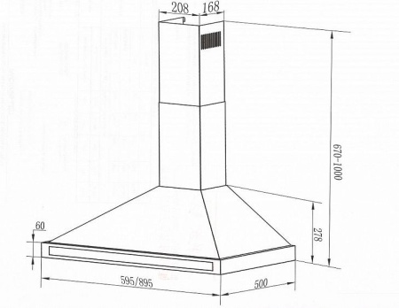 Вытяжка Maunfeld CORK Plus 90 нержавейка купить с доставкой по Москве и Московской области в интернет-магазине АваТехно