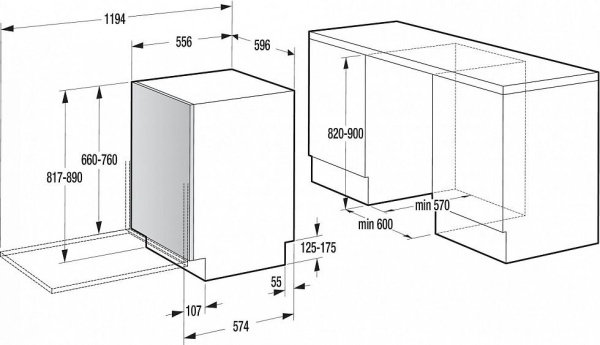 Встраиваемая посудомоечная машина Gorenje GDV660 купить с доставкой по Москве и Московской области в интернет-магазине АваТехно
