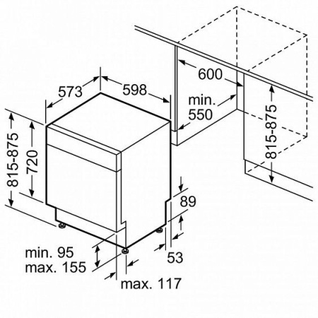 Встраиваемая посудомоечная машина Bosch SMU 46 AI 01 S купить с доставкой по Москве и Московской области в интернет-магазине АваТехно