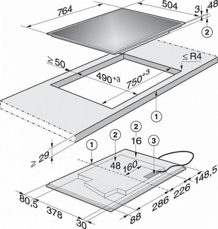 Варочная панель MIELE KM6629 RU EDST сталь купить с доставкой по Москве и Московской области в интернет-магазине АваТехно