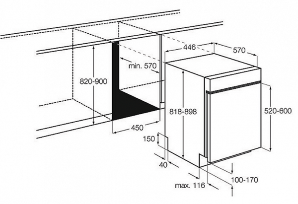 Посудомоечная машина встраиваемая узкая ELECTROLUX esl 43500 купить с доставкой по Москве и Московской области в интернет-магазине АваТехно